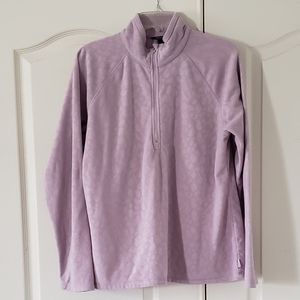 Eddie Bauer Ladies Fleece Pullover Front Zip Top Size XL